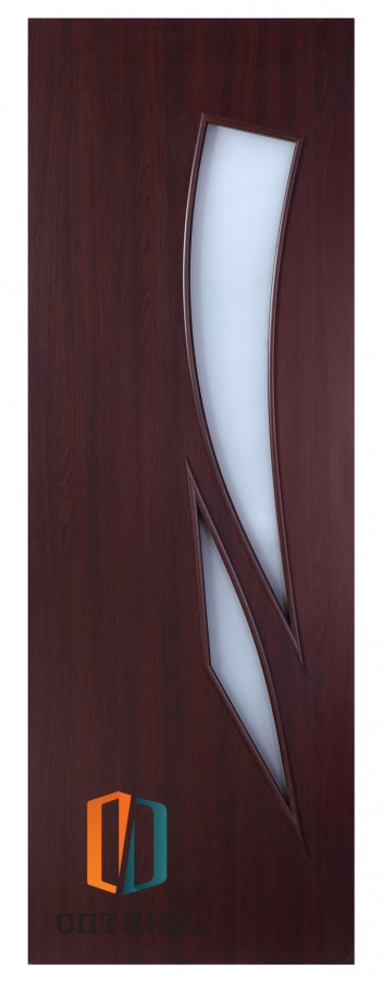 Межкомнатная дверь "Стрелиция", полотно остекленное (беленый дуб, венге)
